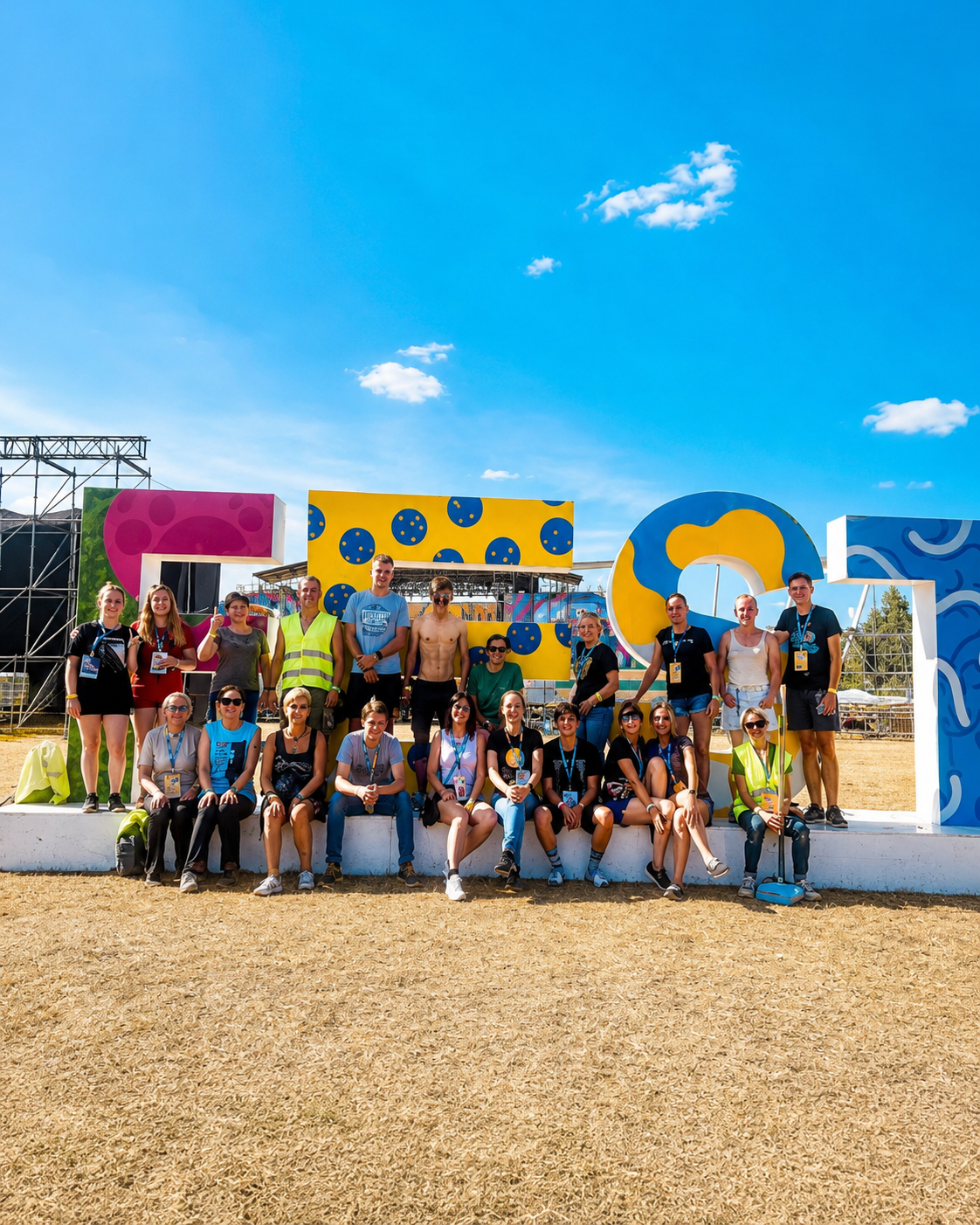 Team di pulizia al festival a Chorzów