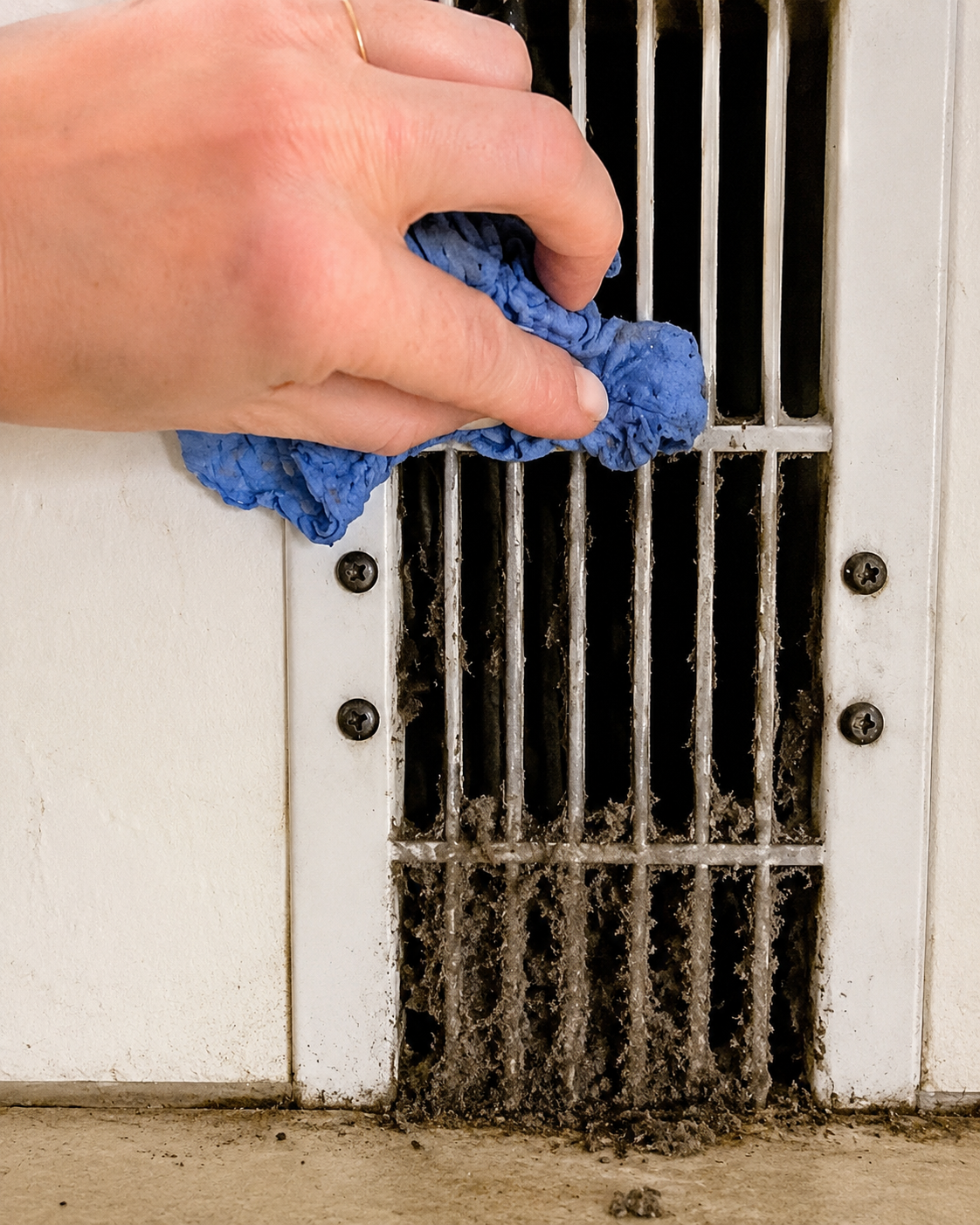 Deep cleaning of dusty vents and radiators